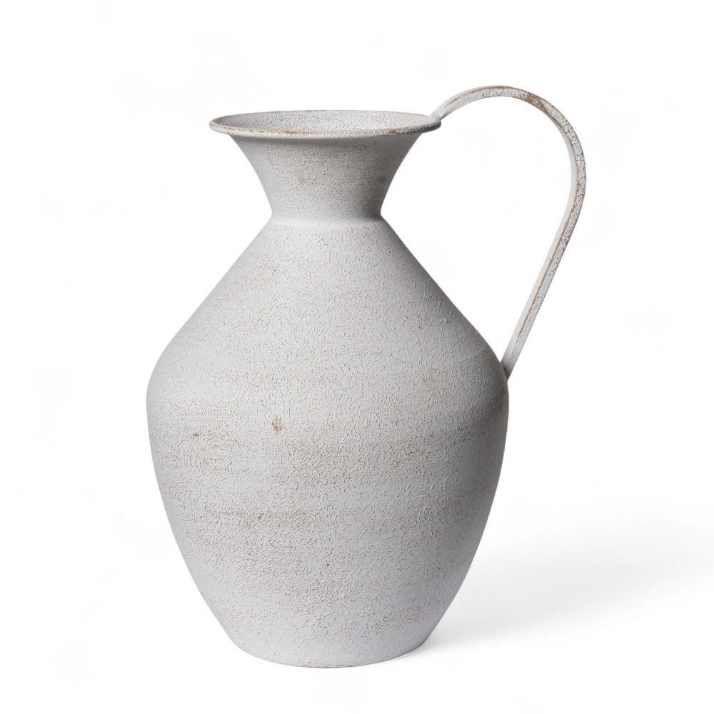 VASO CAFARRA METALLO BIANCO H38.5X31X25.5